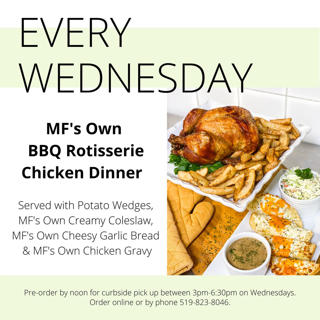 Market Fresh Chicken Dinner Meal available for curbside pick up on Wednesdays.